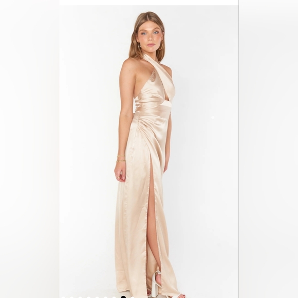 Show Me Your MuMu Adele Dress, Size XXL ; Color Champagne Luxe Satin NWOT - Picture 1 of 6